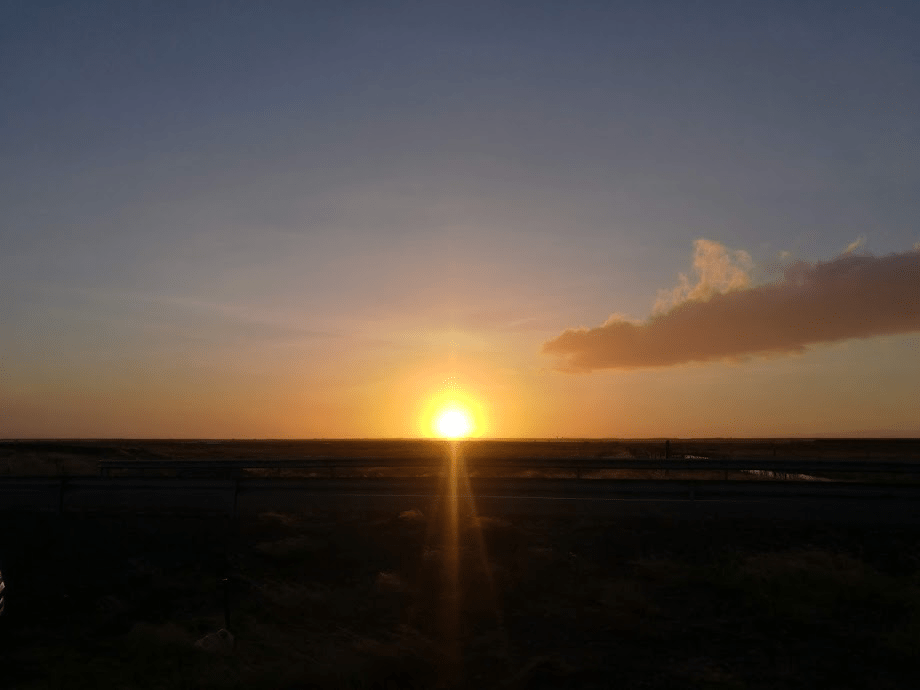 Sunset skyline holiday iceland